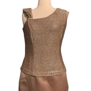 Gorgeous Shimmering Gold Formal Long Maxi Dress, Worn Once